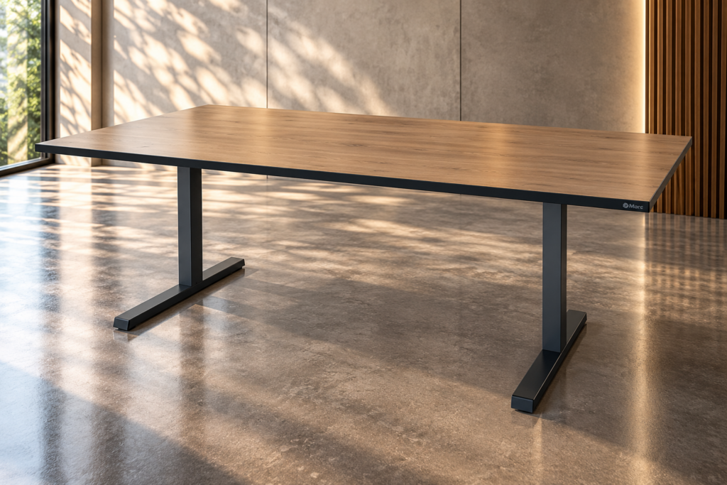 Maro Konferenztisch L-Line 200x100cm / Braun / Schwarz