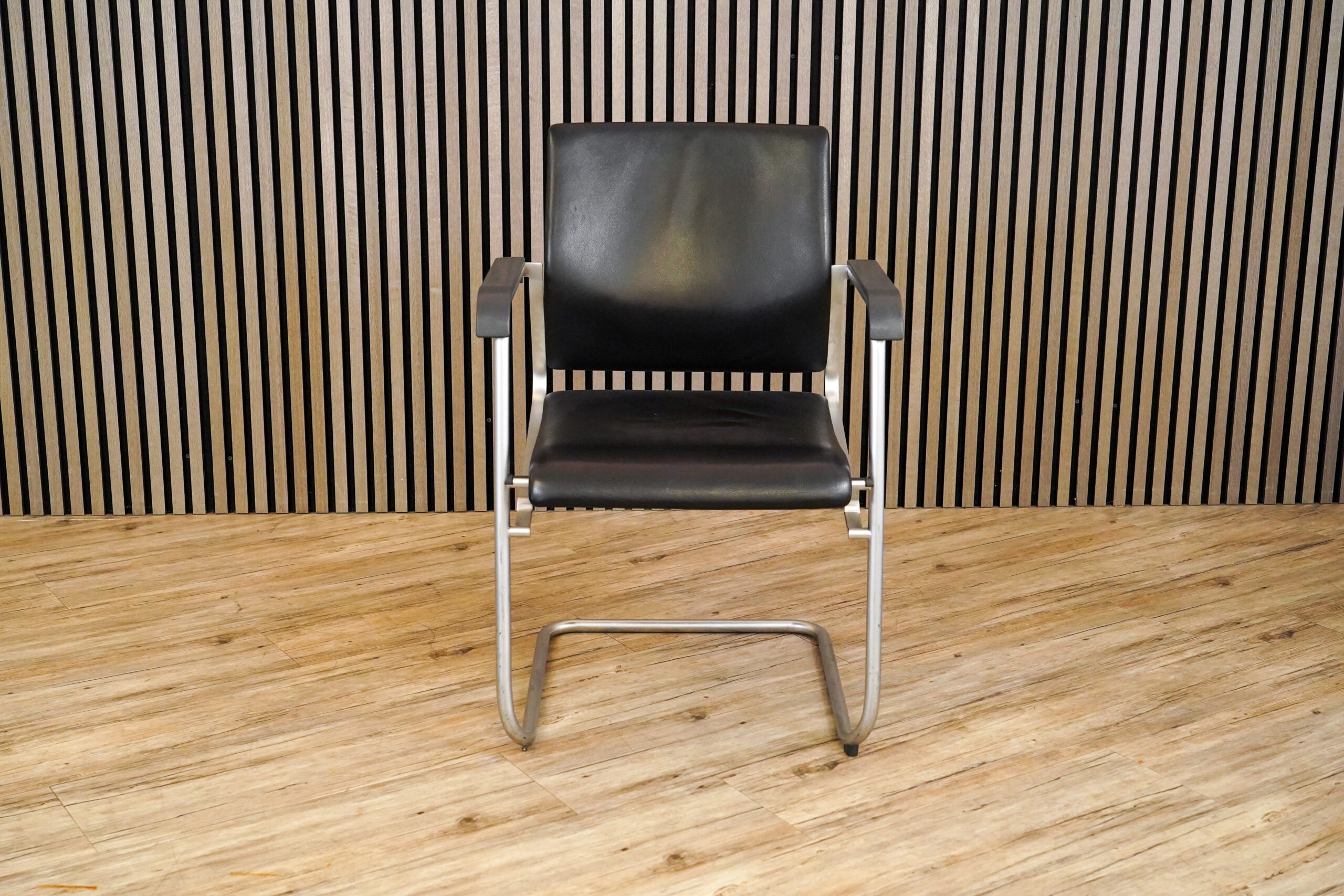 Wilkhahn Sito 247/55 Freischwinger / Leder / Schwarz – Bild 2