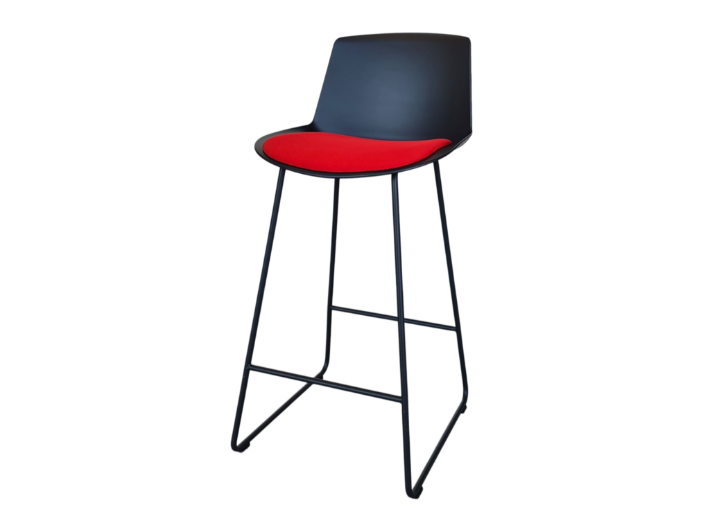 Actiu Noom 40 Barhocker schwarz / rot