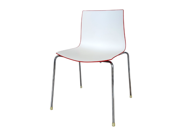 Arper CATIFA 46 Besucherstuhl rot / weiß