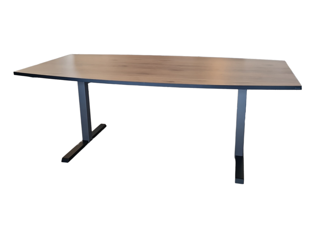 Maro Konferenztisch L-Line 200x100cm / Braun / Schwarz