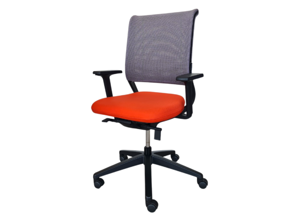 Sedus Netwin Bürodrehstuhl Stoff / Rot / Netz / Grau