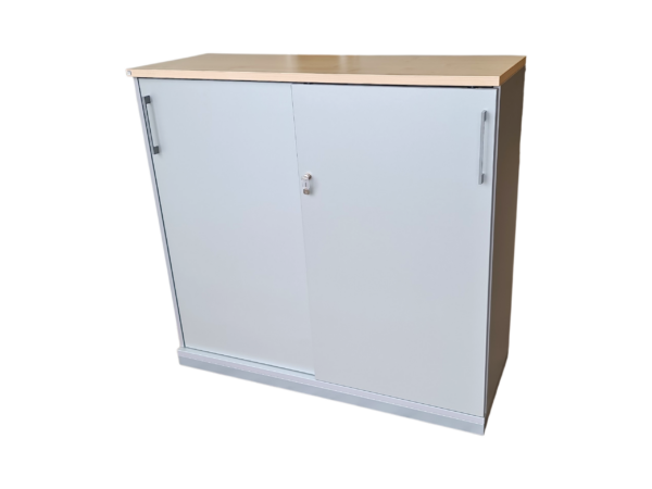 fm Büromöbel Sideboard 3 OH / Silbergrau