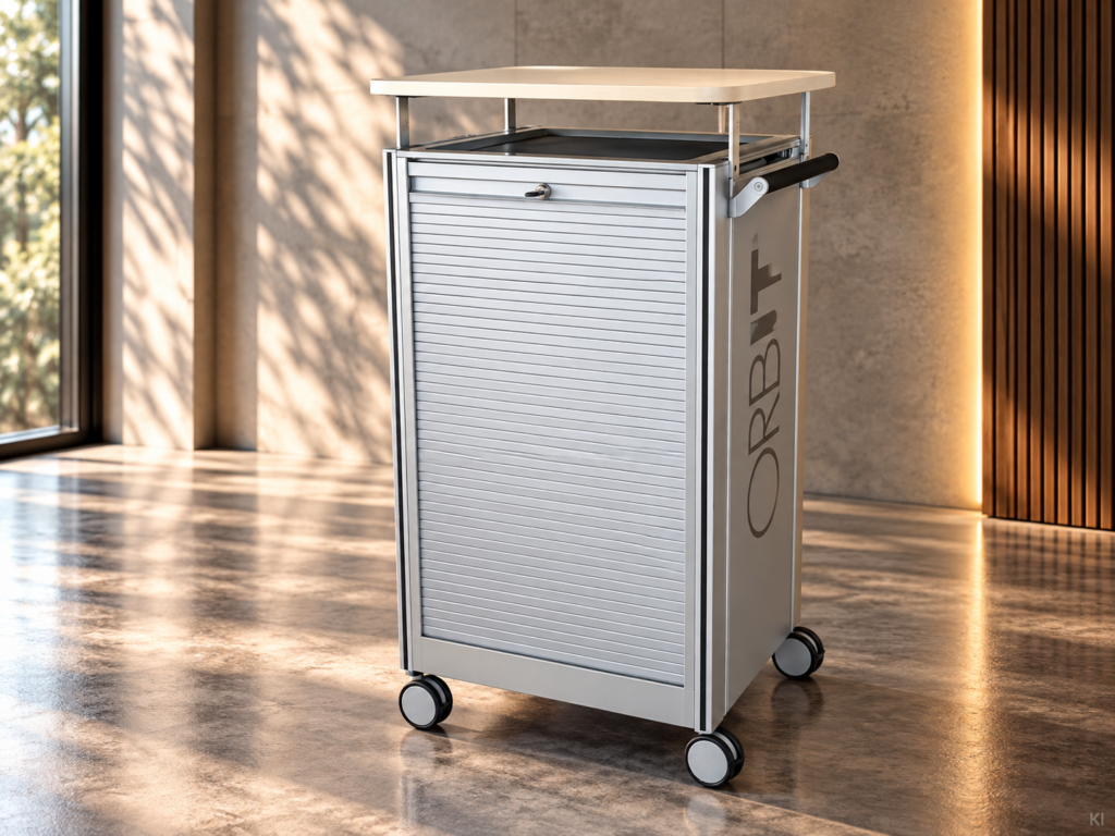 UNO.S Mobil Rolladen-Caddy 65cm breit/ silbergrau