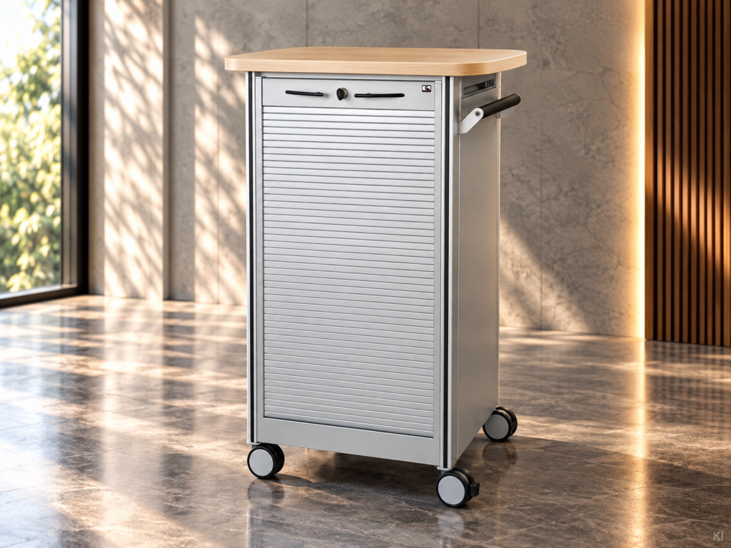 UNO.S Mobil Rolladen-Caddy 70cm breit/ silbergrau