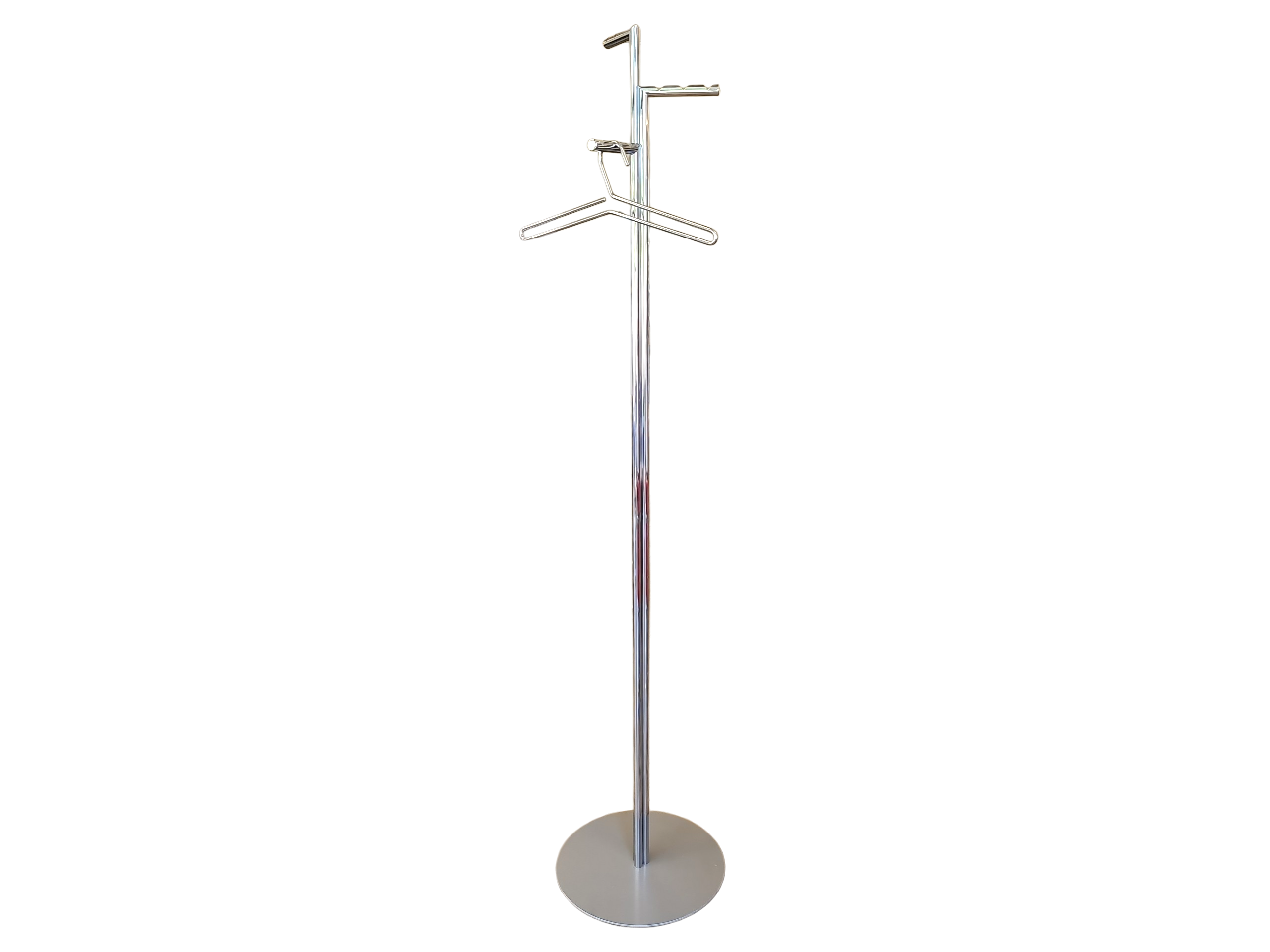 3-Arm Edelstahl Garderobenständer – Bild 2