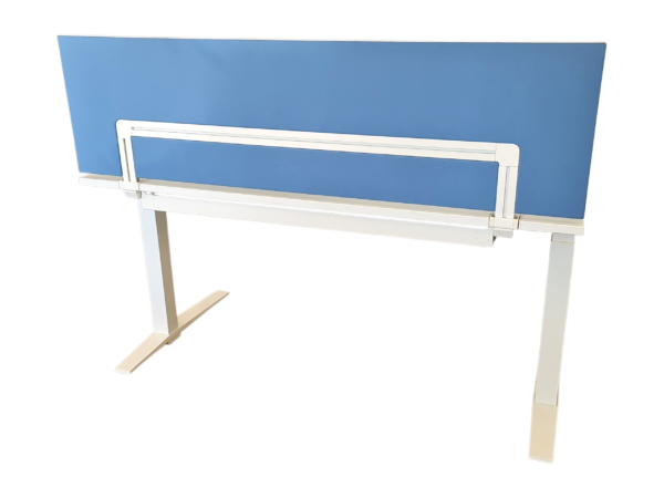 TALO.S elektr. höhenverstellbar / Weiß / Blau 160 x 80cm