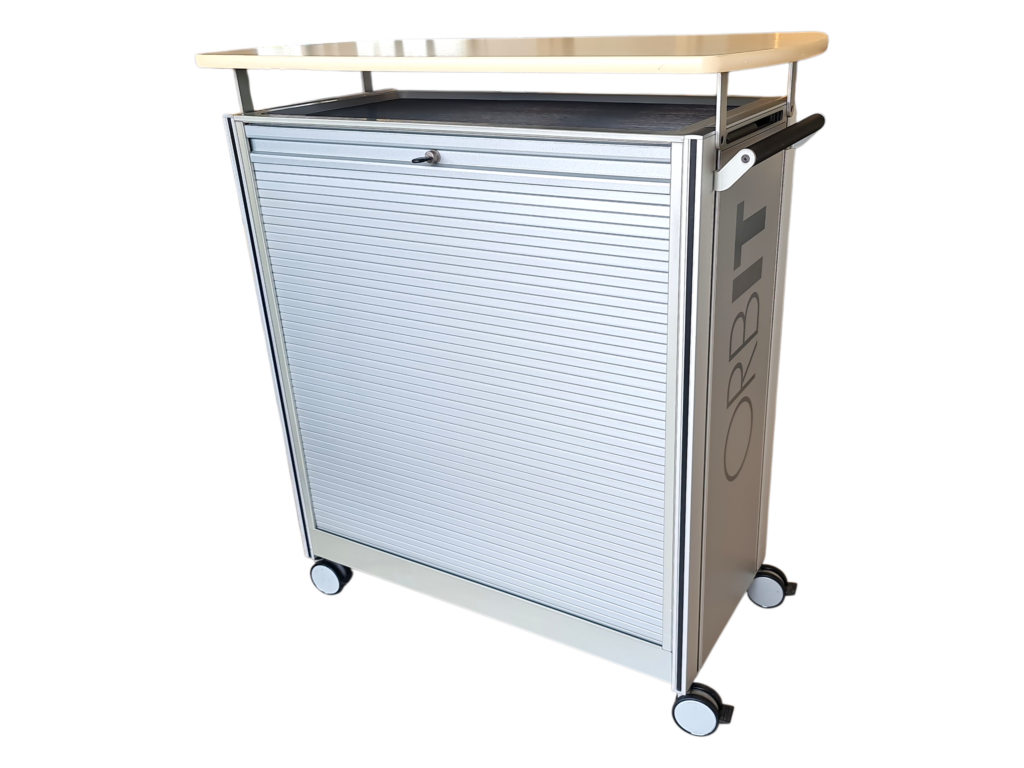 UNO.S Mobil Rolladen-Caddy 101cm breit/ silbergrau