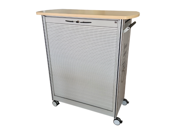 UNO.S Mobil Rolladen-Caddy 106cm breit/ silbergrau