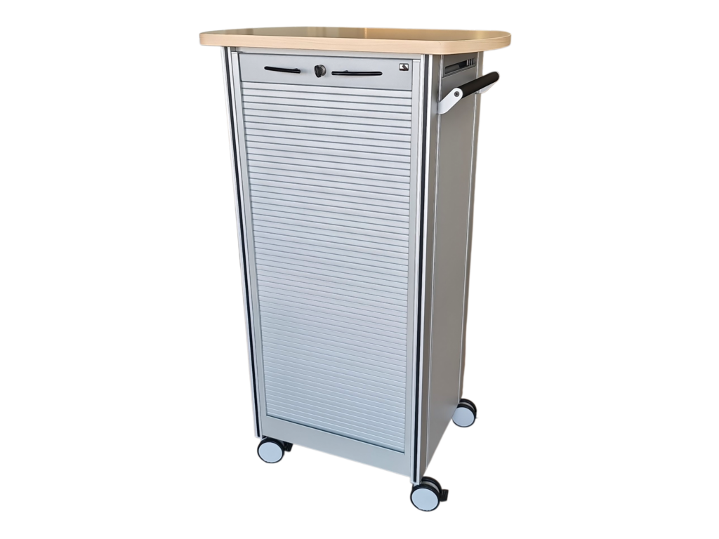 UNO.S Mobil Rolladen-Caddy 70cm breit/ silbergrau