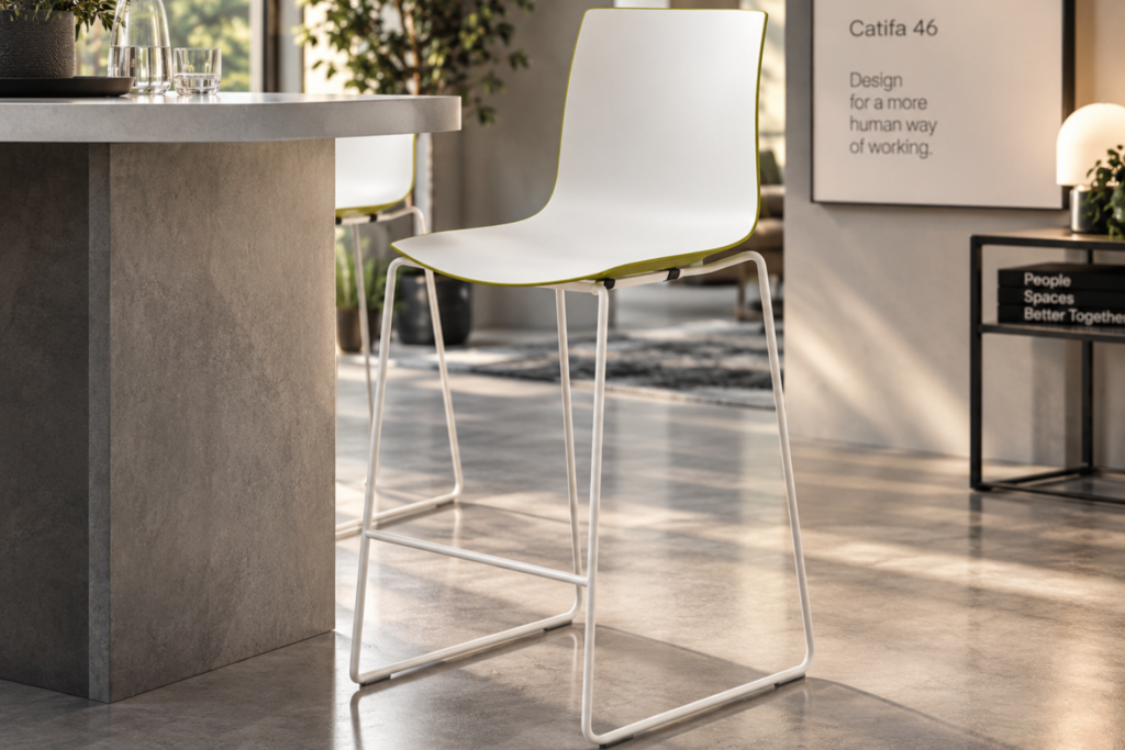 Arper CATIFA 46 Barhocker / Hocker Grün / Weiß