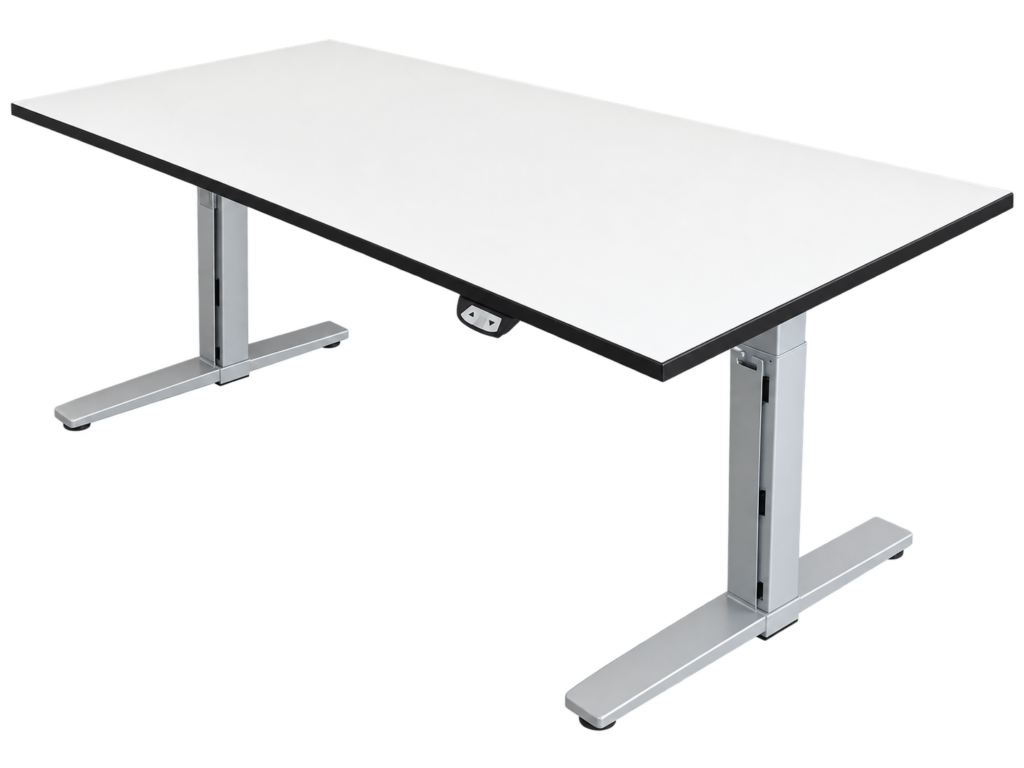 Schreibtisch elektr. höhenverstellbar / Weiß 180 x 80cm