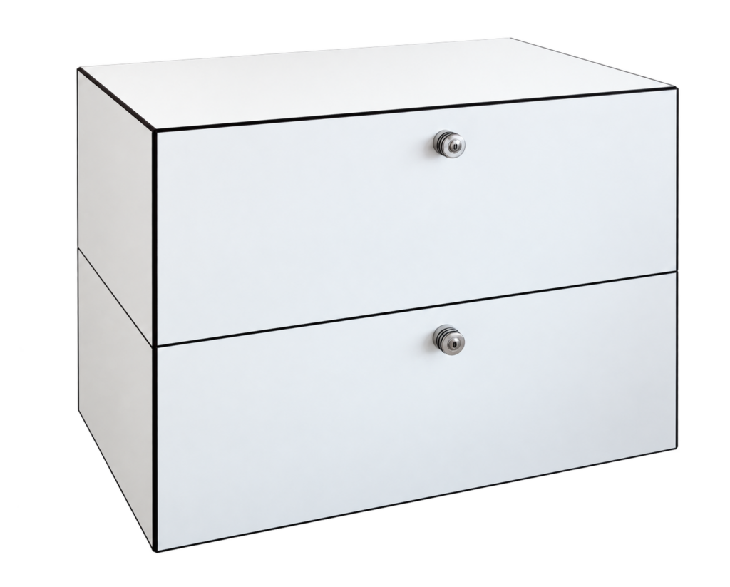 Dobergo Sideboard Cubico Kunstharz / Weiß
