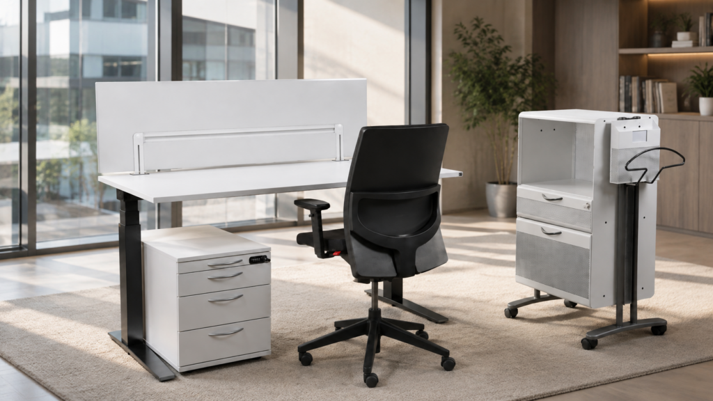 Elektr. Höhenverstellbares Arbeitsplatz-Set