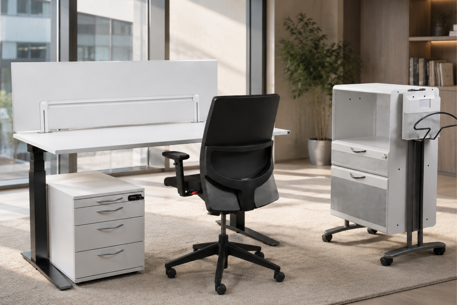 Elektr. Höhenverstellbares Arbeitsplatz-Set