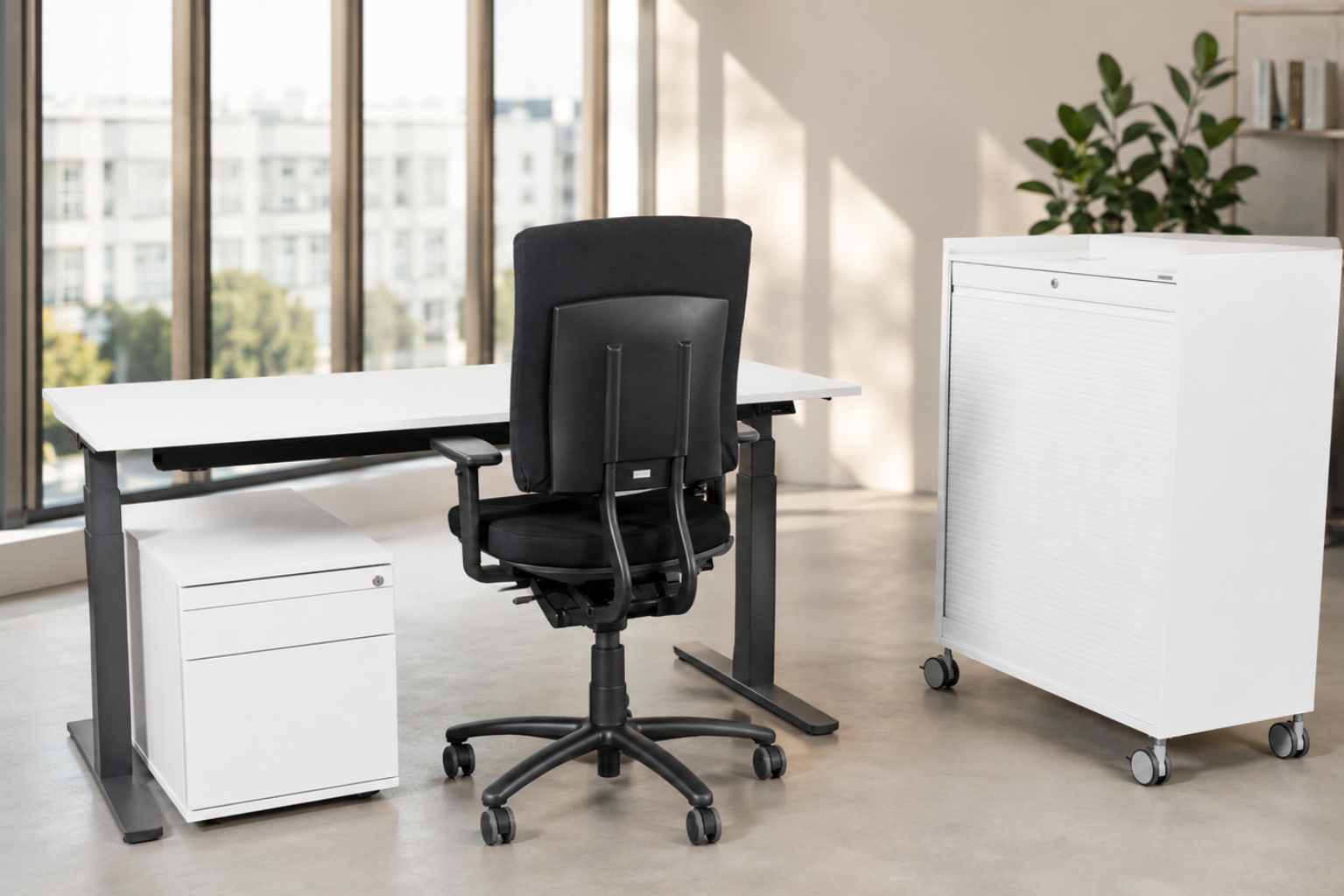 Elektr. Höhenverstellbares Arbeitsplatz-Set
