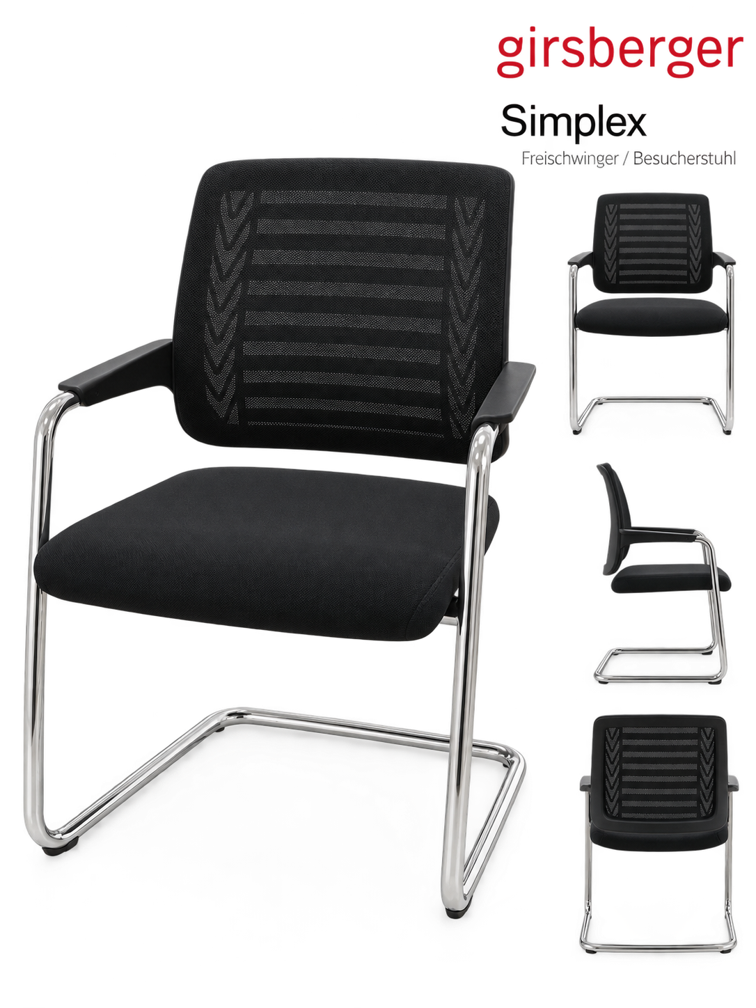 Girsberger Reflex Connexion Freischwinger Besucherstuhl